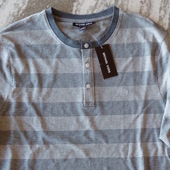 Michael Kors Other - Michael Kors Men's Grey Long Sleeve Henley Shirt Size Large New